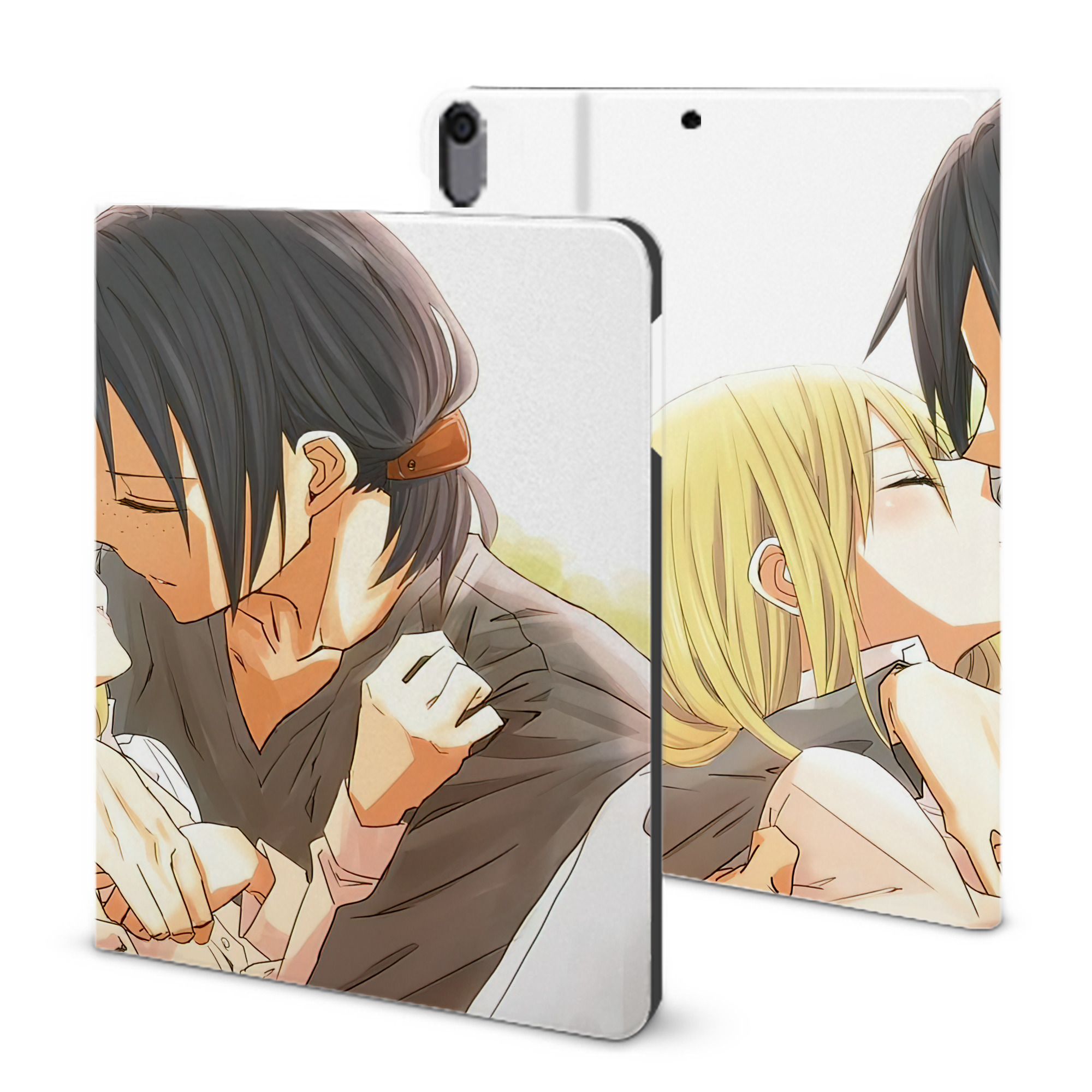 （画像用） 進撃の巨人 Attack on Titan IPad ケース ブック型 PUレザー TPU 耐衝撃 軽量 薄型 ペン収納なし 全面保護 IPad 各モデル対応
